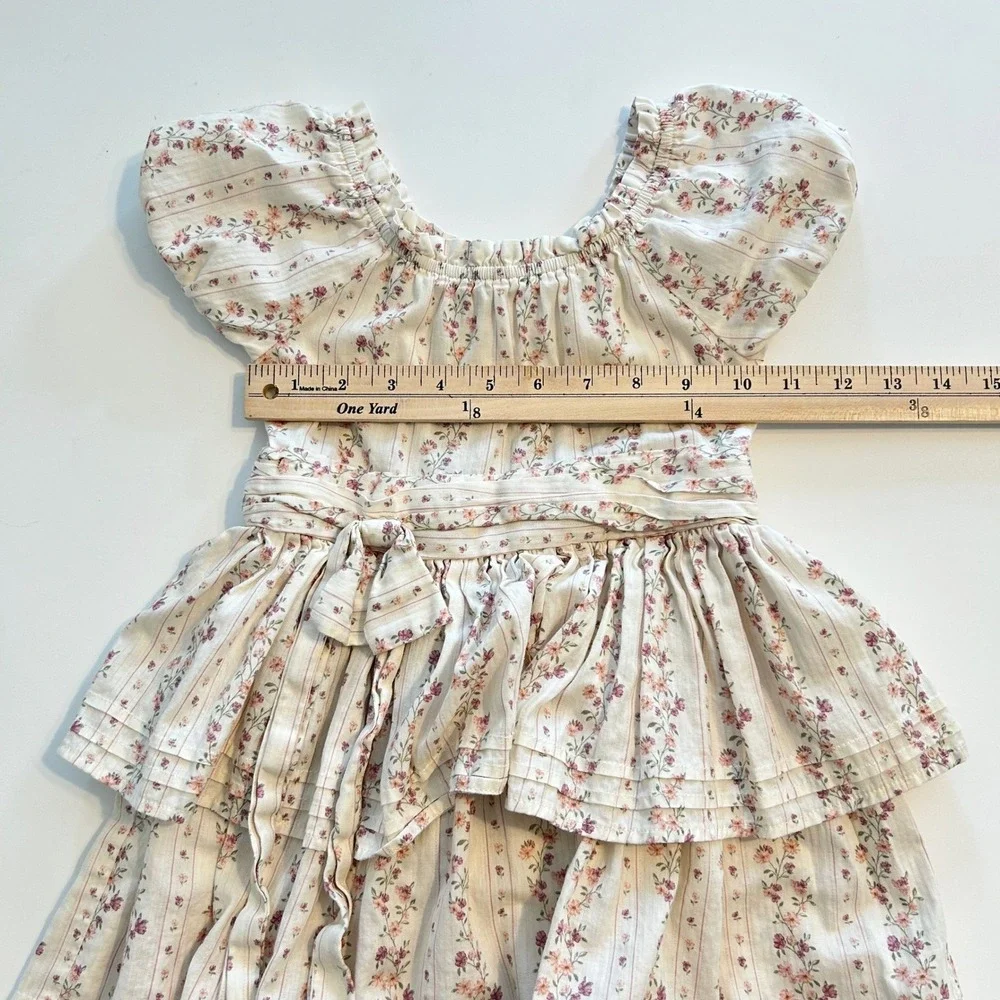 Noralee Floral Annette Tiered Dress Kids 4 Garden Party Flower Girl Wedding Boho